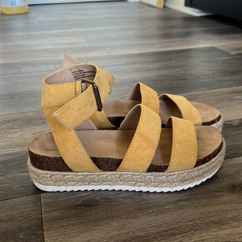 Universal Thread Yellow Platform Sandals - image 3